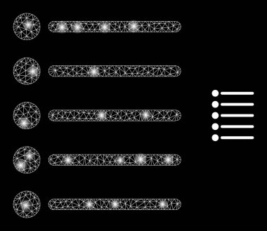 Görkemli Kablo Çerçeve Fişekleri ile Vektör Ağ Ögeleri