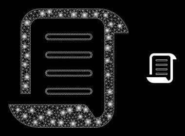 Parlayan Kablo Çerçeve Noktalarıyla Vektör Ağ Kaydırma Listesi