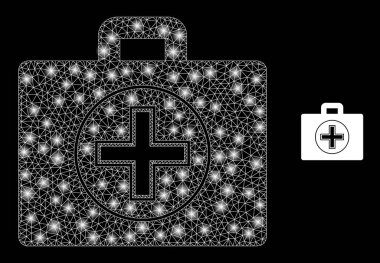 Parıltılı Kablo Çerçeveli Vektör Ağı Tıbbi Durumu