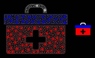 Parıldayan Ağ Parıltılarıyla Vektör Ağı Tıbbi Durumu