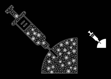 Parlak Ağ Benekleriyle Vektör Ağ İnokülasyonu