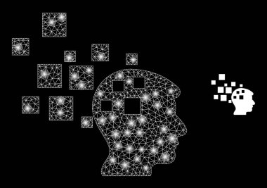 Parlak Gövde Yıldızlarıyla Vektör Ağ Fikir Üretimi