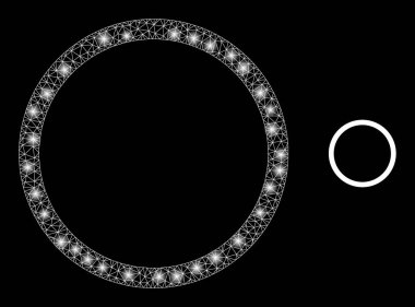 Parıldayan Ağ Noktalarıyla Vektör Ağ Birleşme Çemberi