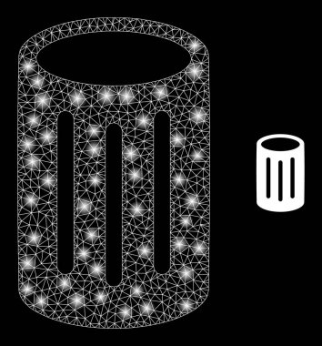 Parıldayan Kablo Çerçeve Fişekleri ile Vektör Ağ Silindir Taşıyıcısı