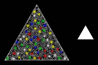 Işık Yumurtadan Çıkan Ağ Dolu Üçgen Simgesi