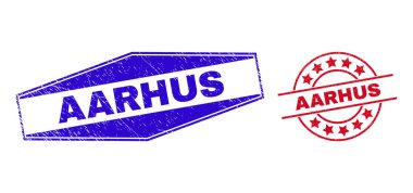 AARHUS Çember ve Altıgen Biçimlerinde Aşınmış Rozetler