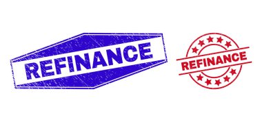 REFINANCE Çember ve Altıgen Şekillerde Çizilmiş Rozetler