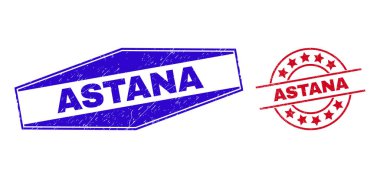 Yuvarlak ve Altıgen Biçimli ASTANA desenli Pullar