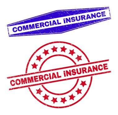 COMERCIAL INSURANCE Çemberde ve Altıgen Biçimlerde Damga Mührü