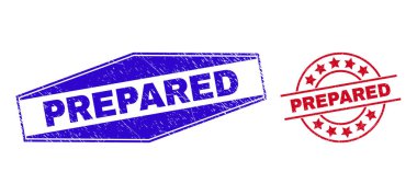 Çemberde ve Altıgen Şekilde Hazır Grunge Mühürleri