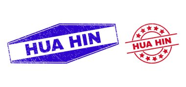 Çember ve Altıgen Şekillerde HUA HIN desenli Damgalar