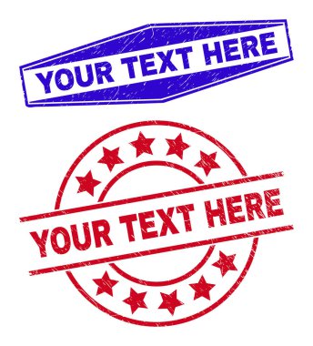 TEXT 'iniz Yuvarlak ve Altıgen Biçimli Kirli Filigranlar