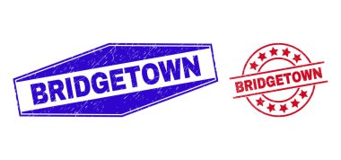 Çember ve Altıgen Şekiller İçinde Kirli Mühürler