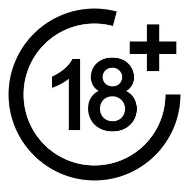 Vektör 18 + Sınırlı Simge İllüstrasyonu