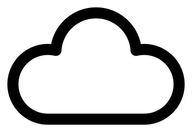 Vektör Bulut Çerçeve Simgesi İllüstrasyonu