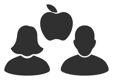 Vektör Adem ve Havva Simgesi İllüstrasyonu