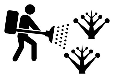 Vektör Herbisit Tarım Simgesi İllüstrasyonu