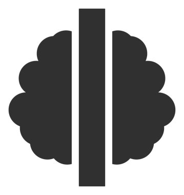 Vektör Beyin yarıküresi simge resimlemesi