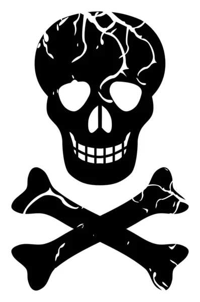 Vector Grunge Death Sign Icon Illustration — Stockvektor