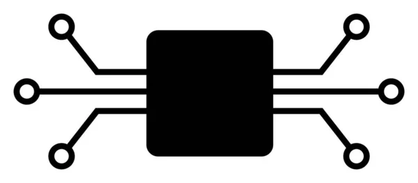 Vector Electronic Circuit Icon Illustration — Stockvektor
