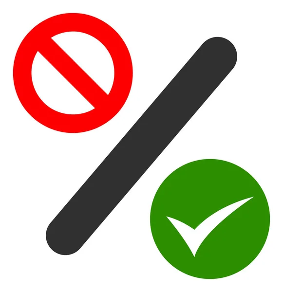 Vector Yes or No Icon Illustration — Stock Vector