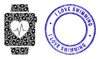 Dokulu Yüzme Mührü ve Sağlık İzleyicisi Kişisel Ögelerin Fraktal Mozaiğini İzliyor