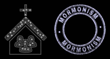 Çizilmiş Mormonizm Mühür ve Işık Ağı Kilisesi Işık Noktalı İnsanları