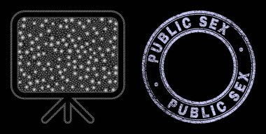 Lastik Umumi Seks Rozeti ve Parlak Benekli Parlak Ağ Pankartı