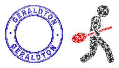 Mavi Tehlike Geraldton Mühür ve Kaşık Hırsızı Bulmaca Parçaları Mozaiği