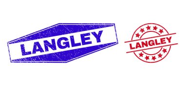 LANGLEY Çember ve Altıgen Biçimli Kirli Rozetler