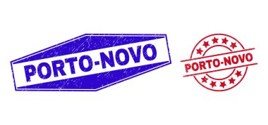 PORTO-NOVO Üzüntü Mührü Yuvarlak ve Altıgen Biçimlerinde