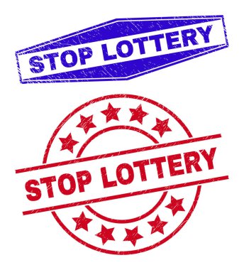 LOTTERY Dizini Yuvarlak ve Altıgen Şekillerde Mühürleri Durdur