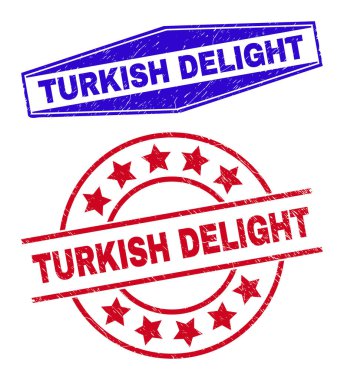 TURKISH DELIGHT Çemberde ve Altıgen Şekillerinde Çizilmiş Rozetler