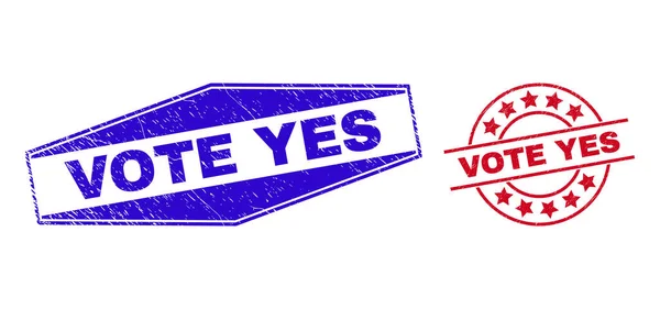 VOTE YES Unclean Badges in Round and Hexagon Shapes — 스톡 벡터
