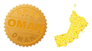 Umman Harita Kolajı Altın Parçalar ve Metalik Umman Mührü