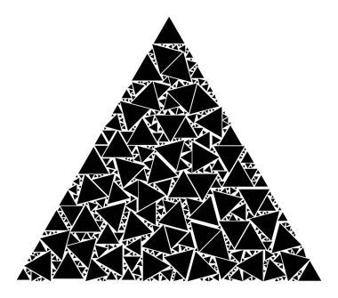 Doldurulmuş Üçgen Fraktal Simge Kolajı