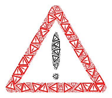 Kişisel Ögelerin Uyarı İşareti Fraktal Simgesi Bileşimi