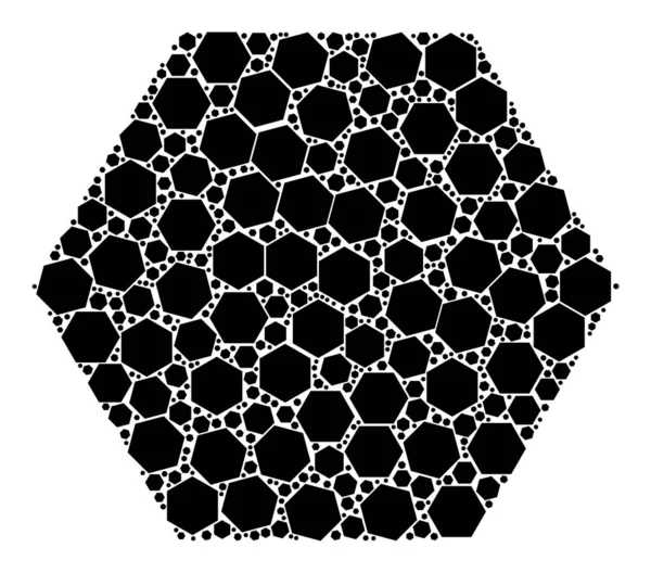 Hexagon Fractal Icon Mosaic of Self Icons — Stock Vector
