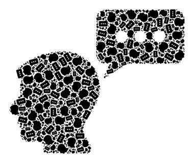 Kullanıcı Adı Özyineleme Simgeleri Simgesi Kolajı