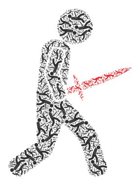 Kılıç Savaşçısı Fraktal Ögelerin Bileşimi