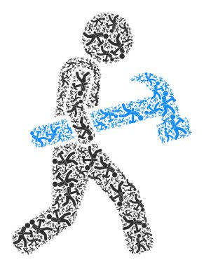 Çekiç Kurye Ögelerinin Özyinelemeli Simgesi