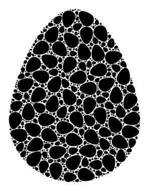 Öz Ögelerin Yumurta Fraktal Simgesi Kolajı