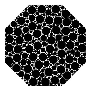 Sekizgen Özyinelemeli Simgeler Mozaiği