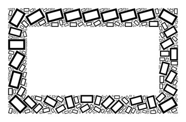 Boş Dikdörtgen Özyineleme Simgesi Mozaiği