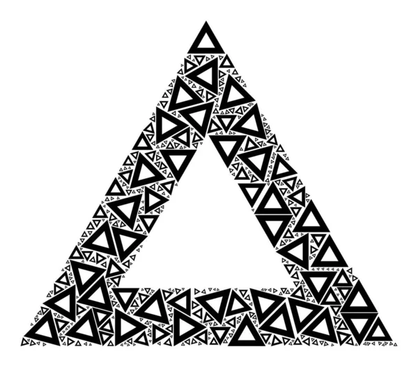 Üres háromszög Rekurzív ikon összetétele Önálló elemek — Stock Vector