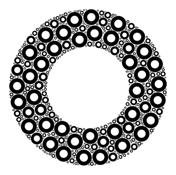 Donut Fractal pictogram Mozaïek van Self Items — Stockvector