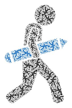 Ögelerin Kalem Kuryesi Fraktal Simgesi Mozaiği