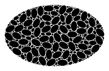 Benlik Simgelerinin Elips Fraktal Simgesi Kolajı