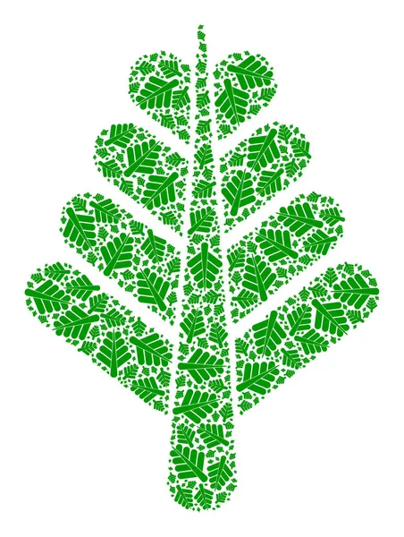 Икона рекурсии древесных растений Мозаика самодельных предметов — стоковый вектор