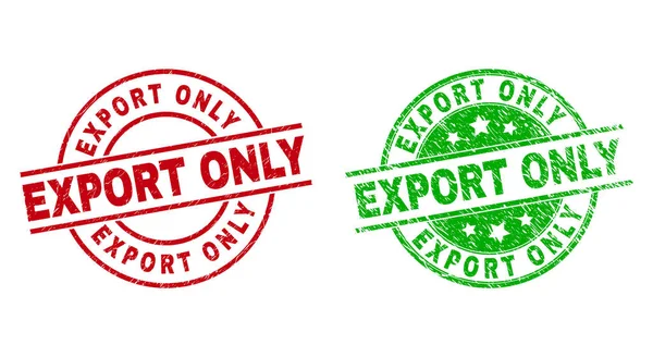 EXPORTAR SOLO sellos redondos usando estilo sucio — Vector de stock